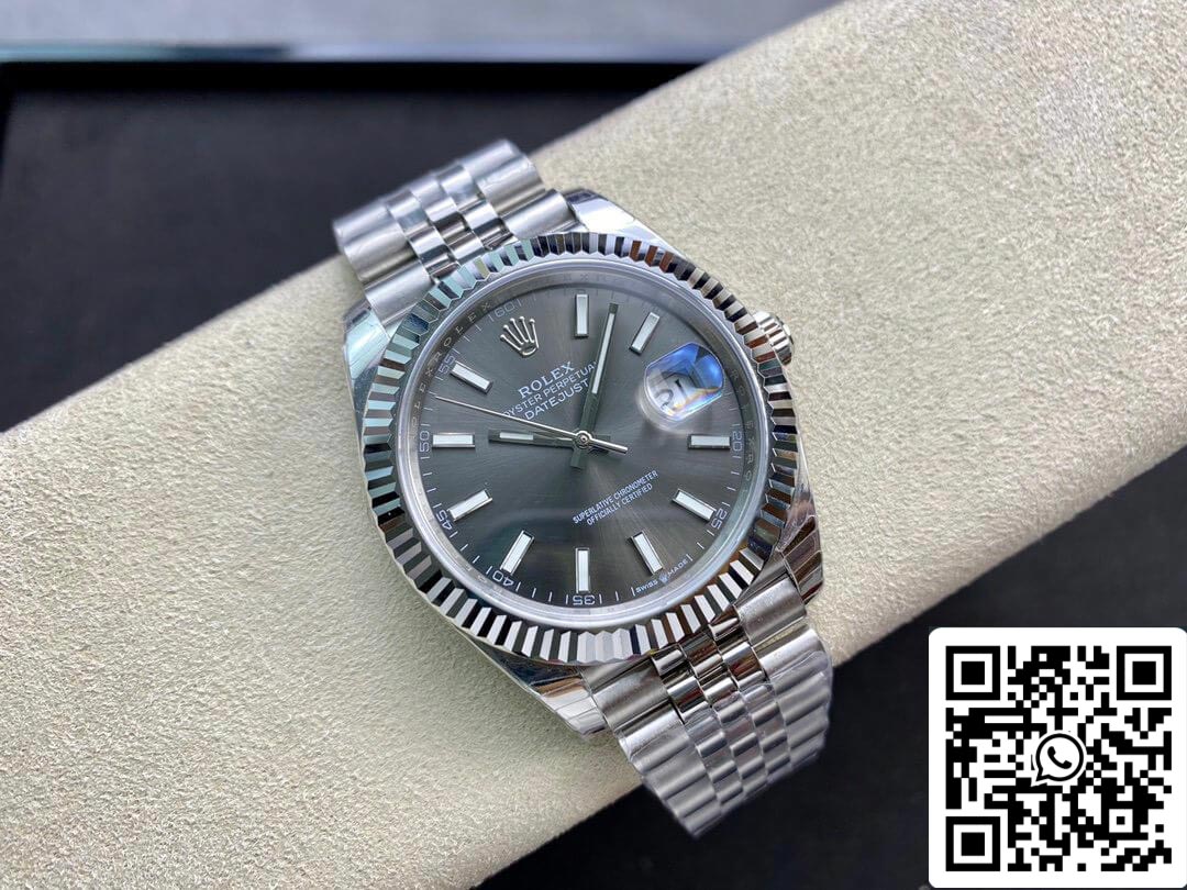 Rolex Datejust M126334-0014 1:1 Melhor Edição EW Factory Mostrador Cinza