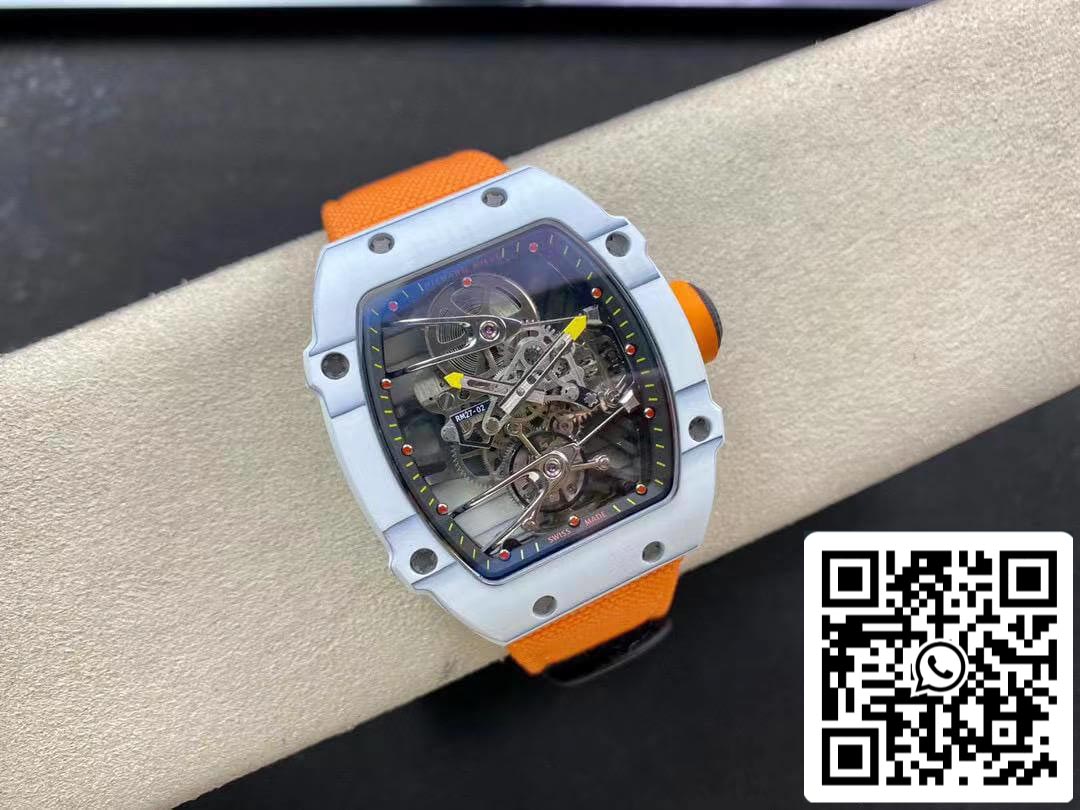 Richard Mille RM27-02 1:1 Meilleure édition RM Factory Skeleton Tourbillon Bracelet Orange