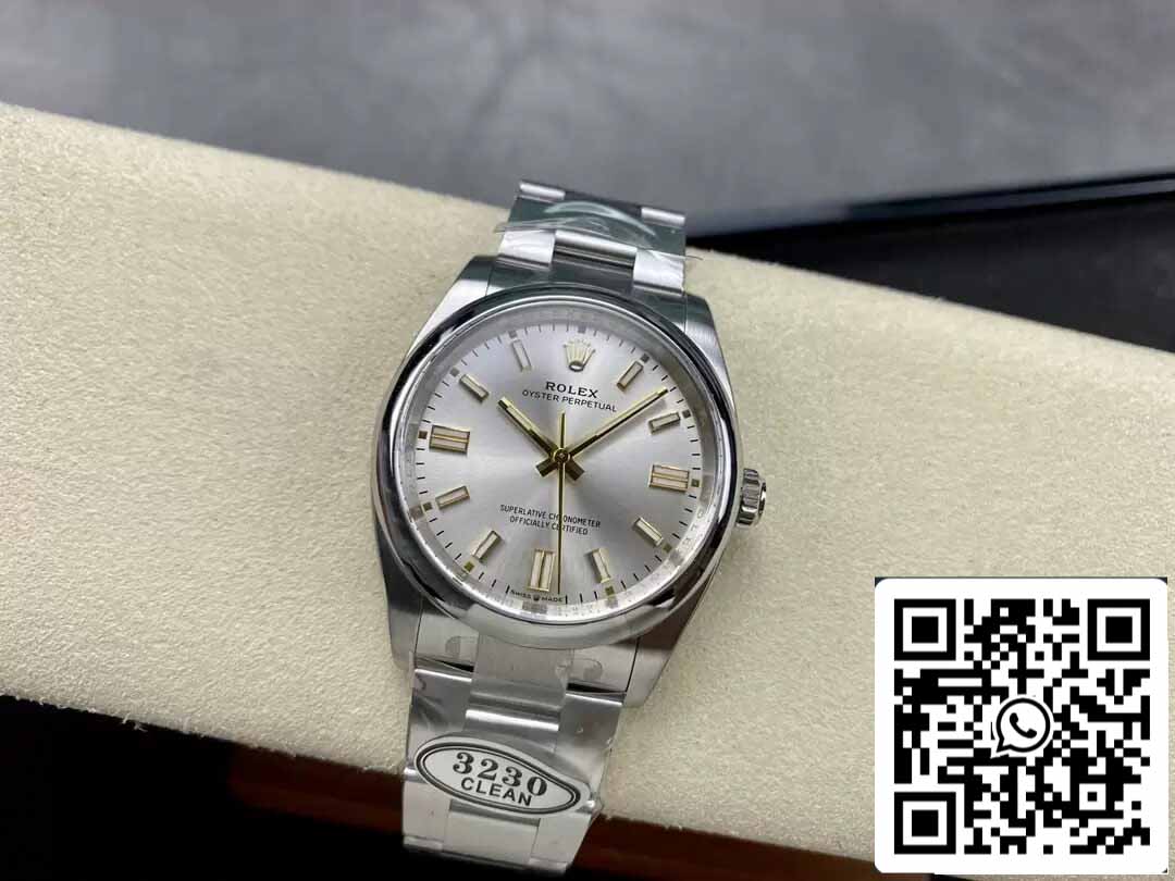 Rolex Oyster Perpetual M126000-0001 36MM 1:1 Best Edition Clean Factory Silver Dial