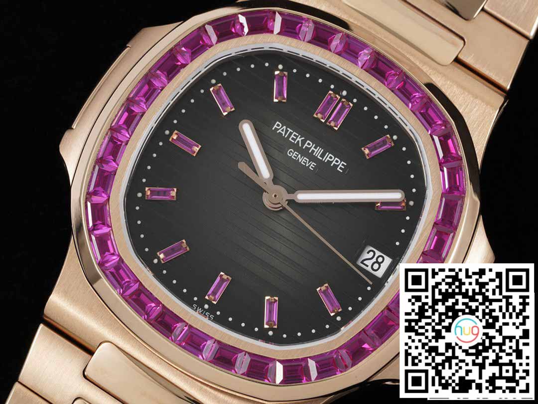 Patek Philippe Nautilus 5711 1:1 Meilleure édition GR Factory Lunette en or rose et diamant