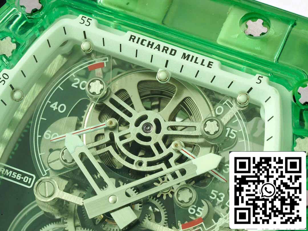 Richard Mille RM 56-01 Tourbillon 1:1 Mejor Edición RM Factory Caja Transparente Verde