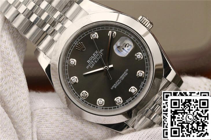 Rolex Datejust M126300 1:1 Melhor Edição EW Factory Mostrador Cinza