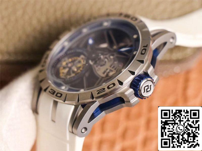 Roger Dubuis Excalibur RDDBEX0622 Tourbillon JB Factory 1:1 Meilleure édition Cadran creux bleu Suisse RD505SQ