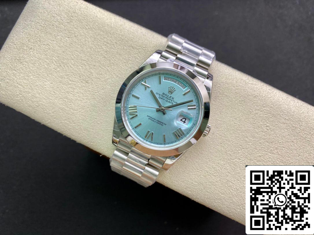 Rolex Day Date M228206-0044 1:1 Melhor Edição EW Factory Ice Blue Dial