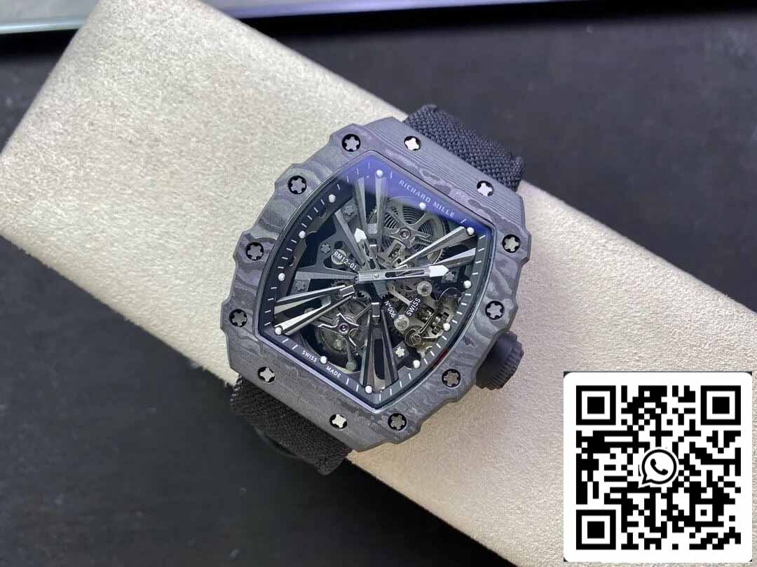 Richard Mille RM12-01 1:1 Meilleure édition RM Factory Tourbillon Cadran Squelette