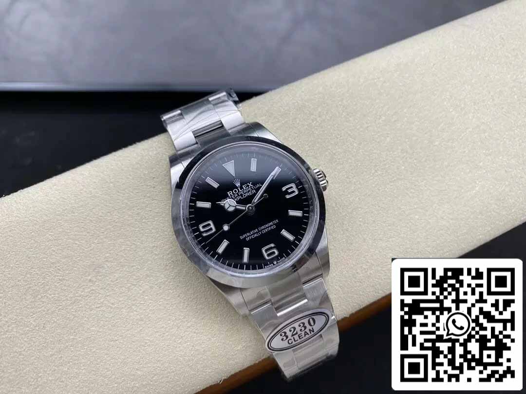 Rolex Explorer M124270-0001 36MM 1:1 Melhor Edição Clean Factory Mostrador Preto