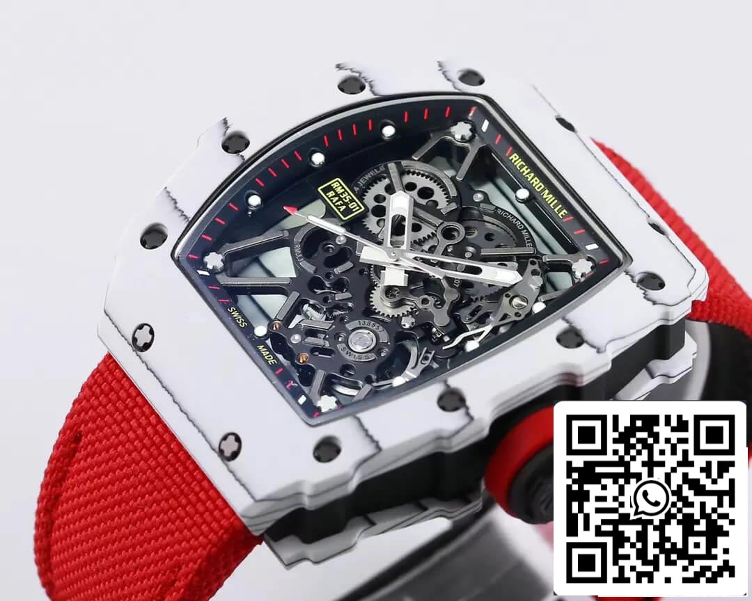 Richard Mille RM35-01 1:1 Meilleure édition BBR Factory Boîtier en fibre de carbone