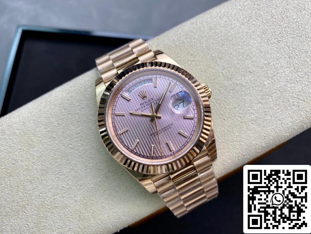 Rolex Day Date M228235-0005 1:1 Melhor Edição EW Factory Rose Gold