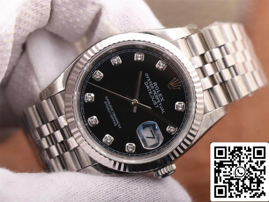 Rolex Datejust M126234-0027 1:1 Melhor Edição EW Factory Mostrador Preto