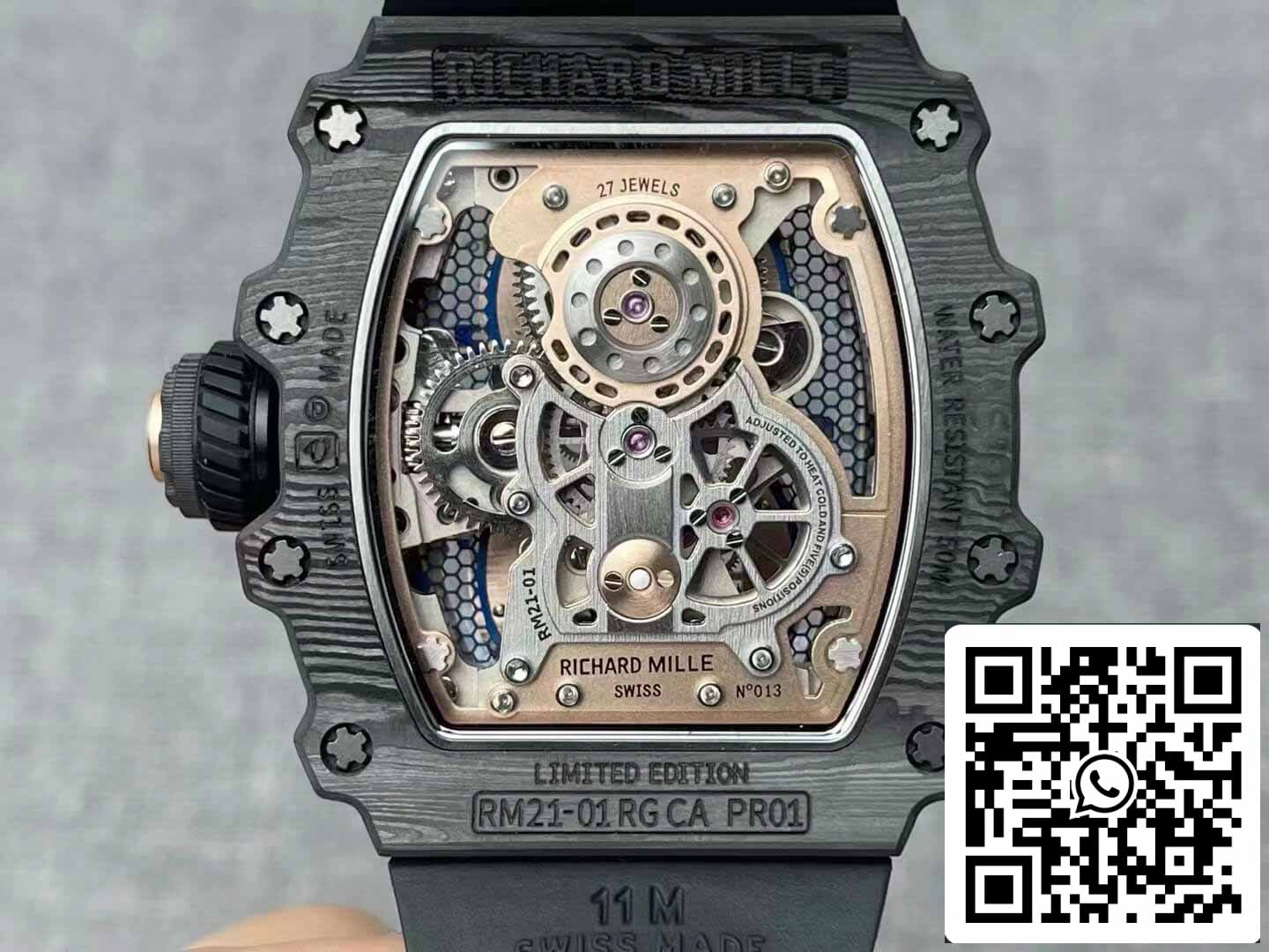 Richard Mille RM21-01 1:1 Meilleure édition RM Factory Tourbillon Cadran Squelette