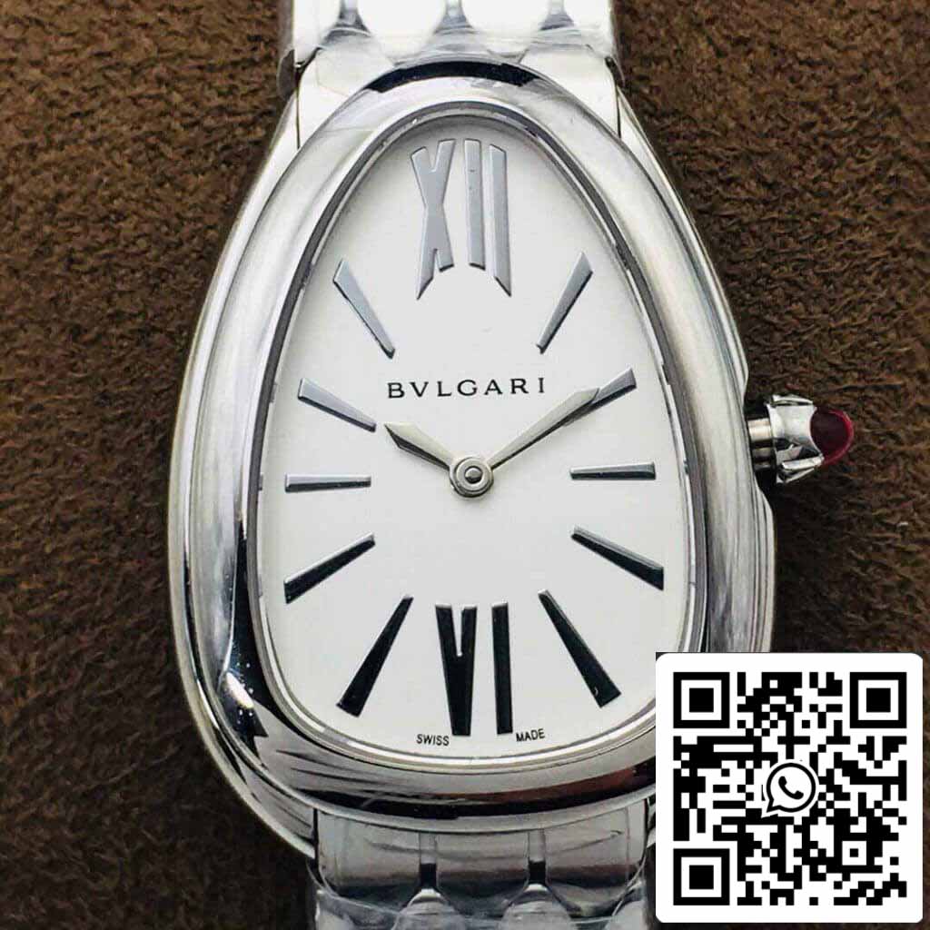 Bulgari Serpenti 103141 1: 1 Best Edition BV Factory quadrante bianco argento