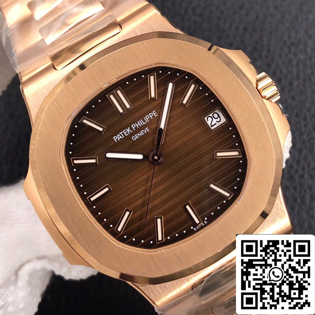 Patek Philippe Nautilus 5711/1R-001 1:1 Melhor Edição 3K Fábrica Ouro Rosa