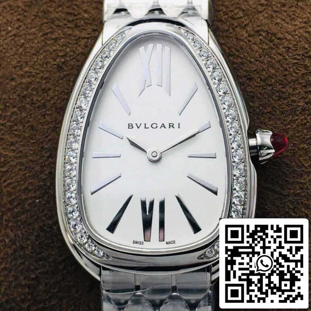 Bvlgari Serpenti 103361 1:1 Best Edition BV Factory mostrador branco prateado