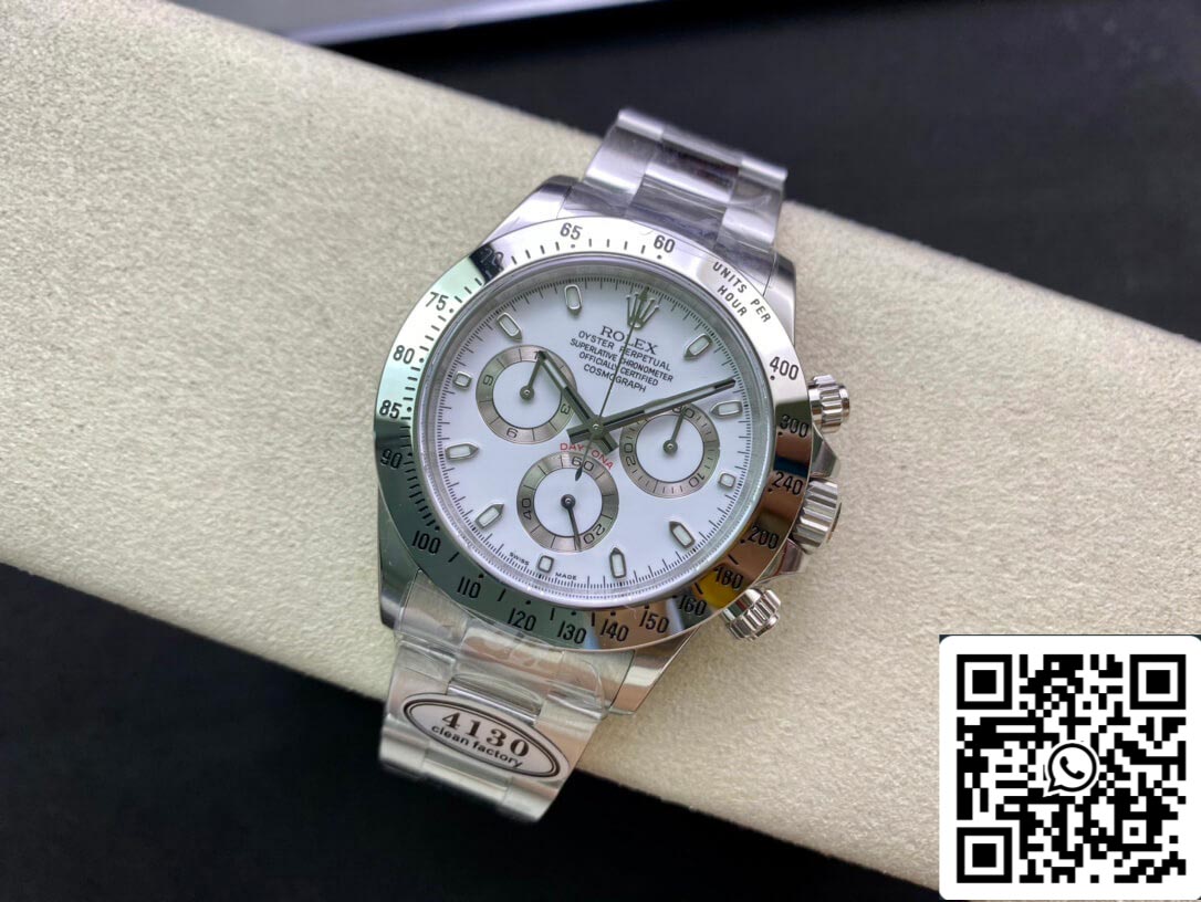 Rolex Cosmograph Daytona 116520LN 1:1 Best Edition sauberes weißes Fabrikzifferblatt