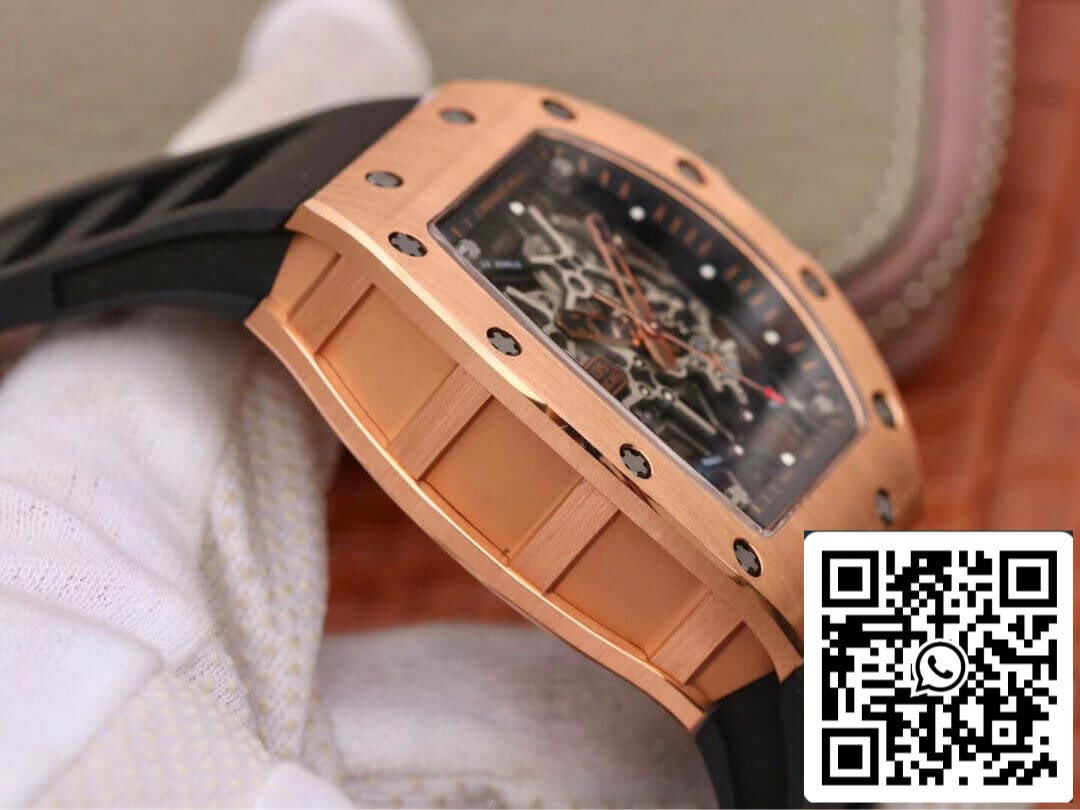 Richard Mille RM035 Americas KV Factory 1:1 Mejor edición Correa negra en oro rosa