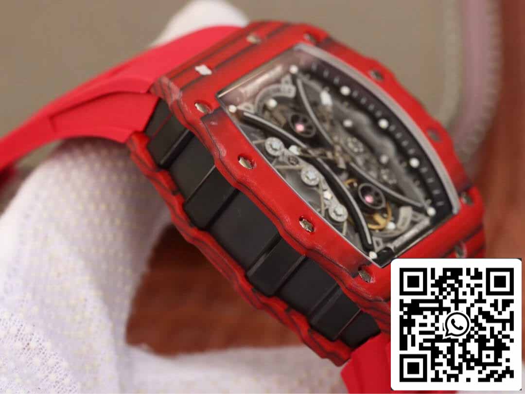 Richard Mille RM53-01 1:1 Meilleure édition KV Factory Rouge TPT Fibre de carbone