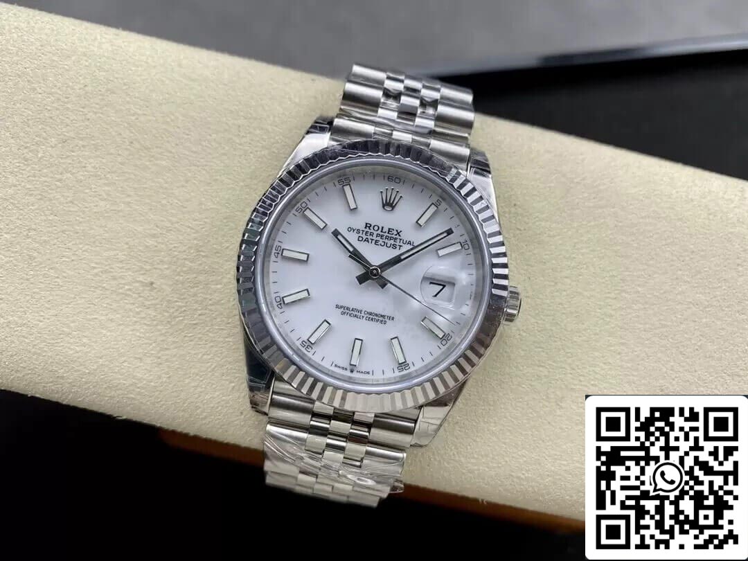 Rolex Datejust M126334-0010 1:1 Melhor Edição VS Factory Mostrador Branco