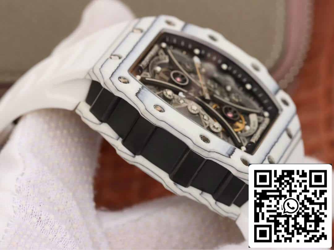 Richard Mille RM53-01 1:1 Meilleure édition KV Factory Blanc TPT Fibre de carbone