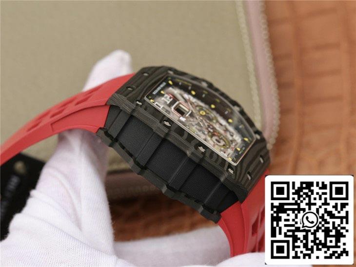 Richard Mille RM11-03 1:1 Meilleure édition KV Factory Bracelet rouge en fibre de carbone