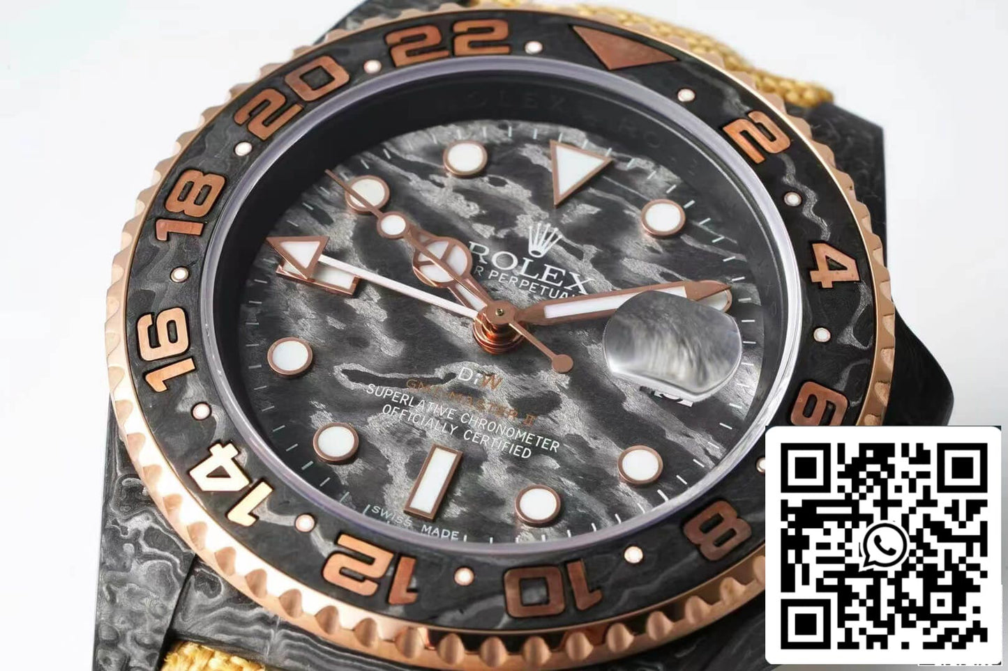 Rolex GMT-MASTER II Diw 1:1 Meilleure édition Bracelet en tissu marron