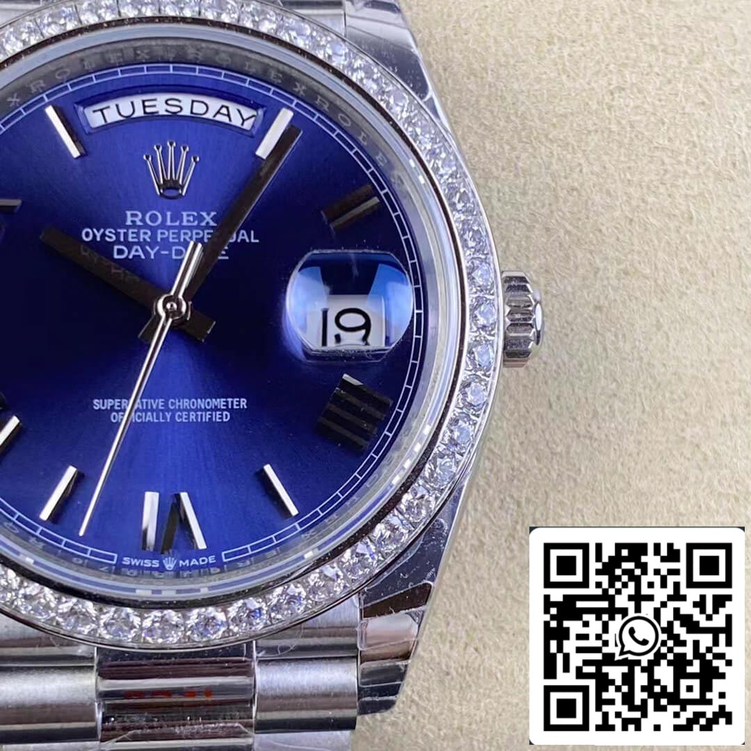 Rolex Day Date 228349RBR-0005 1:1 Meilleure édition EW Factory Cadran bleu