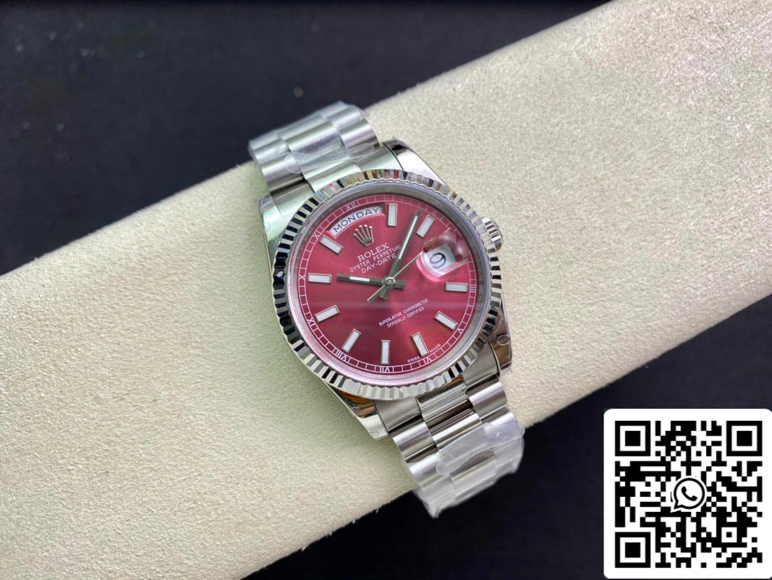 Rolex Day Date 118239 1:1 Meilleure édition EW Factory Cadran cerise