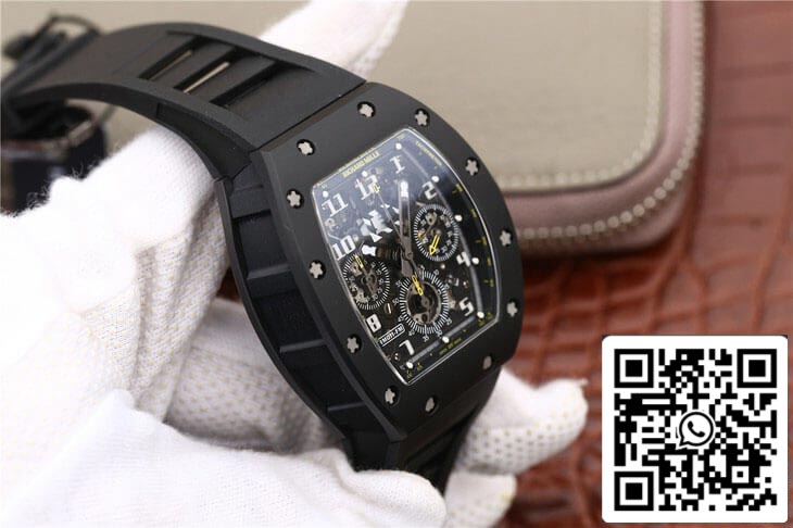 Richard Mille RM-011 1:1 Meilleure édition KV Factory Bracelet noir