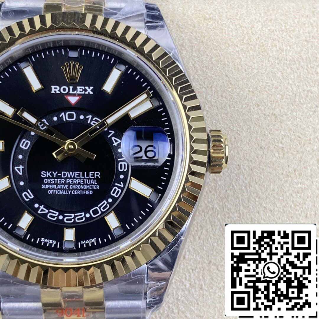 Rolex Sky Dweller M336933-0004 1:1 Mejor edición Noob Factory V2 esfera negra