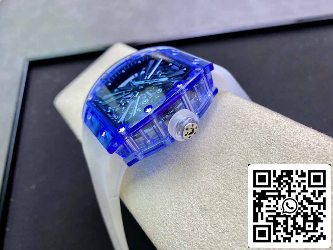 Richard Mille RM12-01 1:1 Mejor edición RM Factory Tourbillon Zafiro Versión transparente