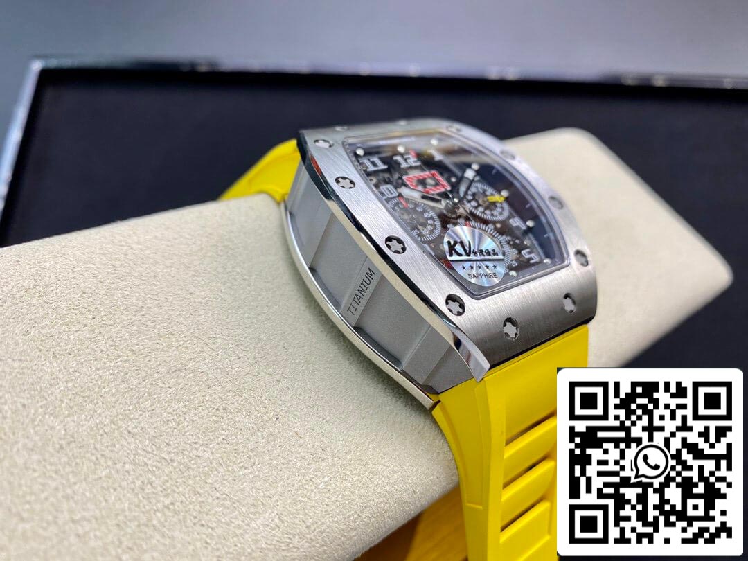 Richard Mille RM11 1:1 Meilleure édition KV Factory Bracelet jaune titane