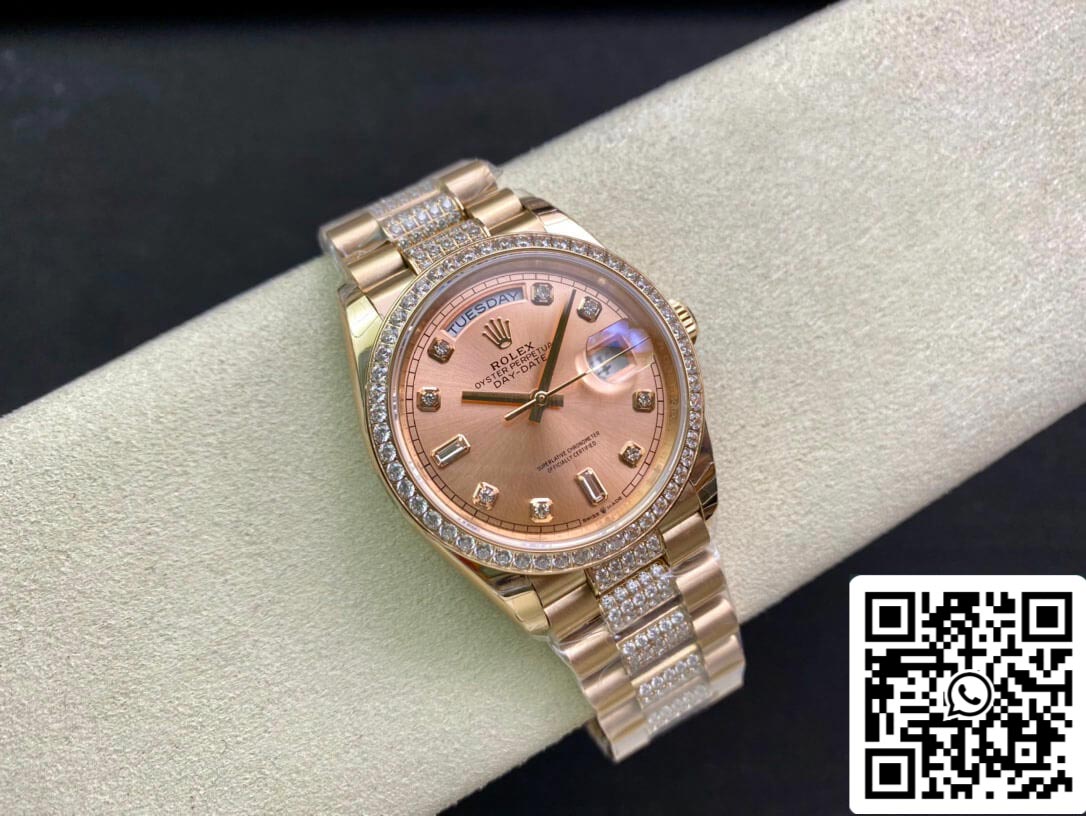 Rolex Day Date M128345RBR-0020 1:1 Meilleure édition EW Factory Cadran en or rose