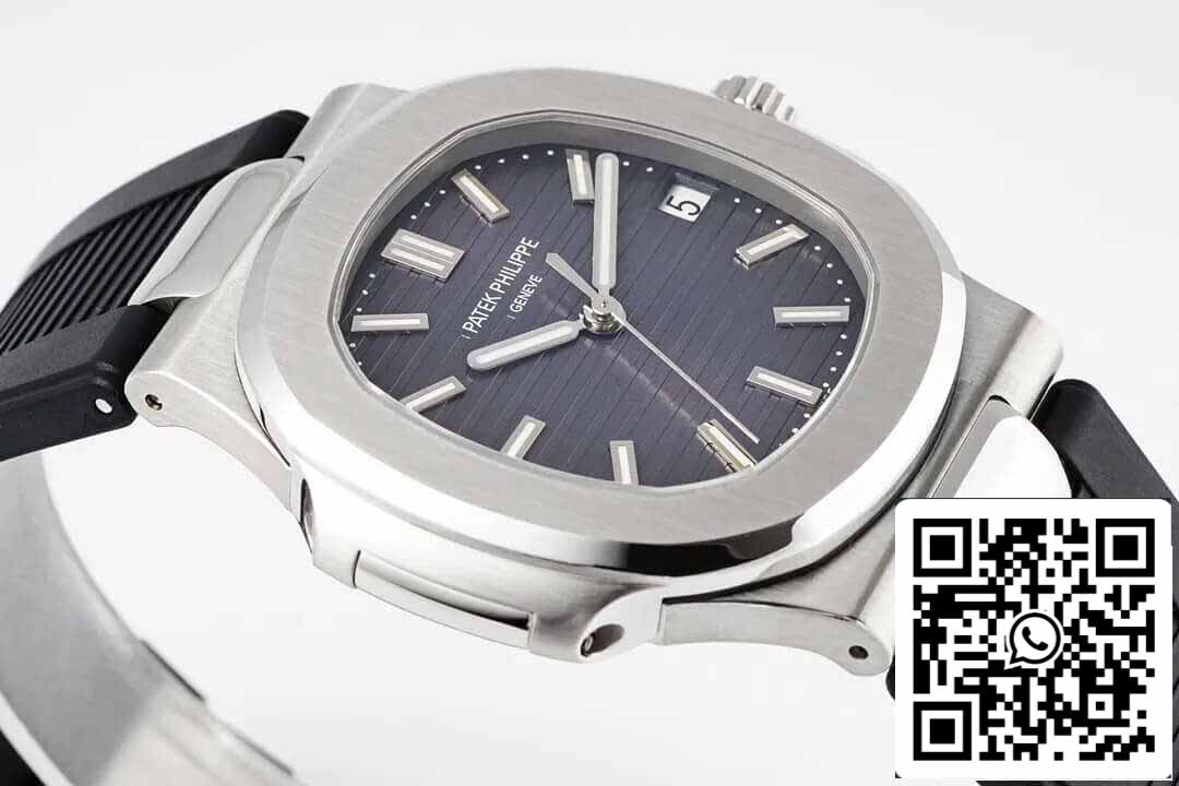 Patek Philippe Nautilus 5711 1:1 Meilleure édition PPF Factory Bracelet en caoutchouc noir