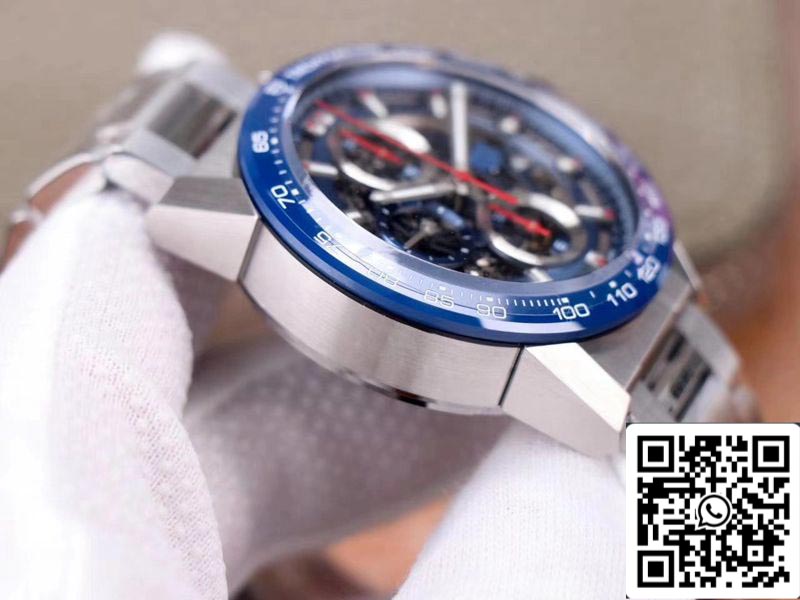 Tag Heuer Carrera Calibro Heuer 01 CAR201T.BA0766 Cronografo 1:1 Best Edition XF Factory quadrante blu Calibro svizzero 01