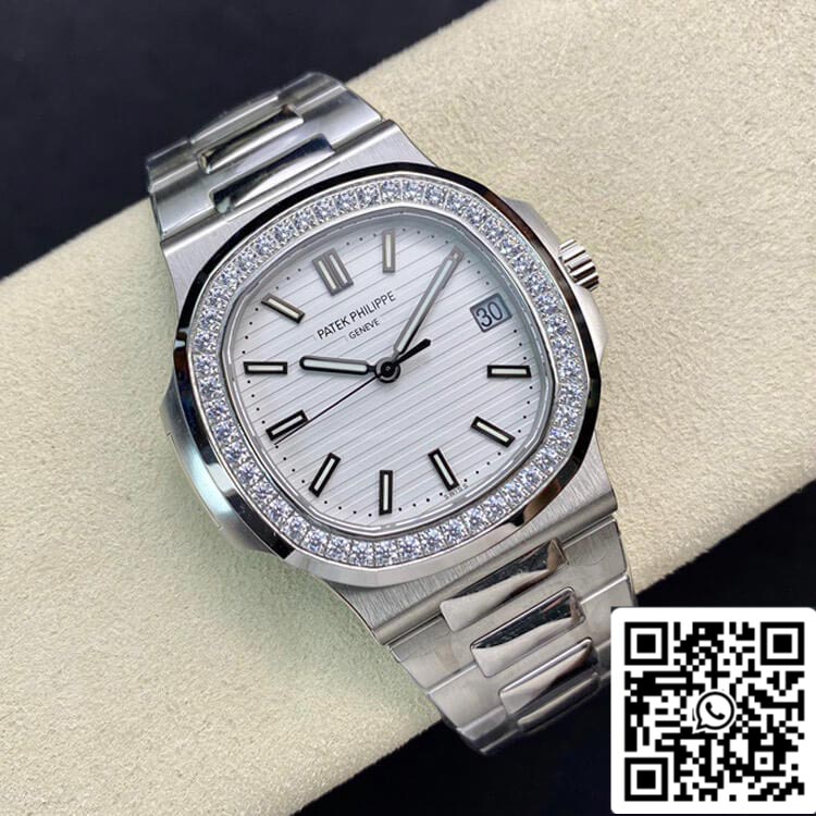 Patek Philippe Nautilus 5713/1G-010 1:1 Meilleure édition PPF Factory V4 Cadran blanc Suisse ETA324