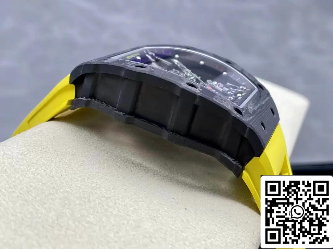 Richard Mille RM35-02 1:1 Best Edition T+ Factory NTPT Carbon Fiber Yellow Strap