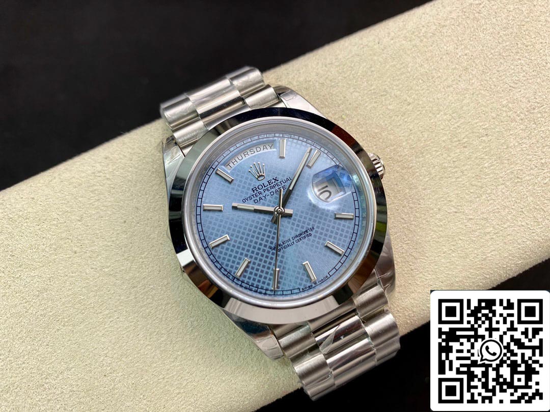 Rolex Day Date M228206-0004 1:1 Meilleure édition EW Factory Cadran bleu clair