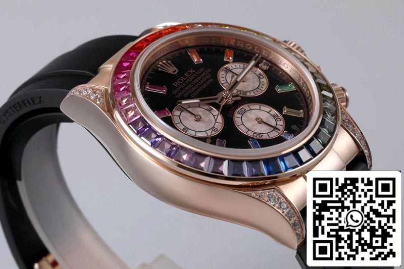 Rolex Daytona 116595RBOW 1:1 Melhor Edição BL Factory Rose Gold Swiss ETA4130