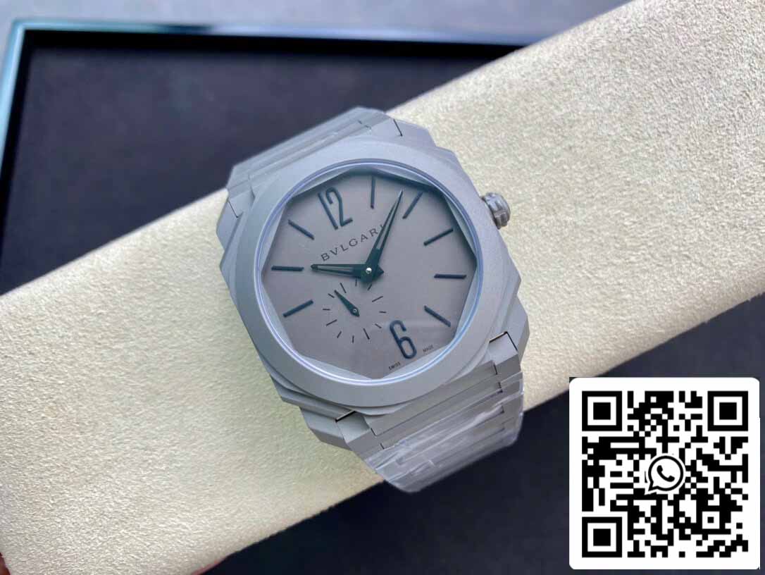 Bvlgari Octo Finissimo 102713 BGO40C14TTXTAUTO 1:1 Meilleure édition BV Factory Cadran gris argenté