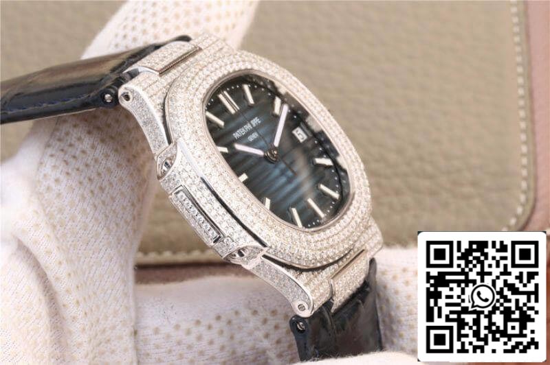 Patek Philippe Nautilus 5719/1G-001 KM Factory 1:1 Meilleure édition suisse ETA324 Cadran bleu