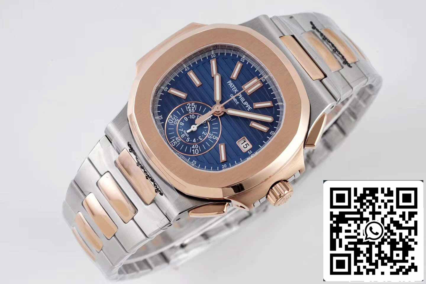 Patek Philippe Nautilus 5980/1AR-001 1:1 Melhor Edição 3K Factory V2 Mostrador Azul