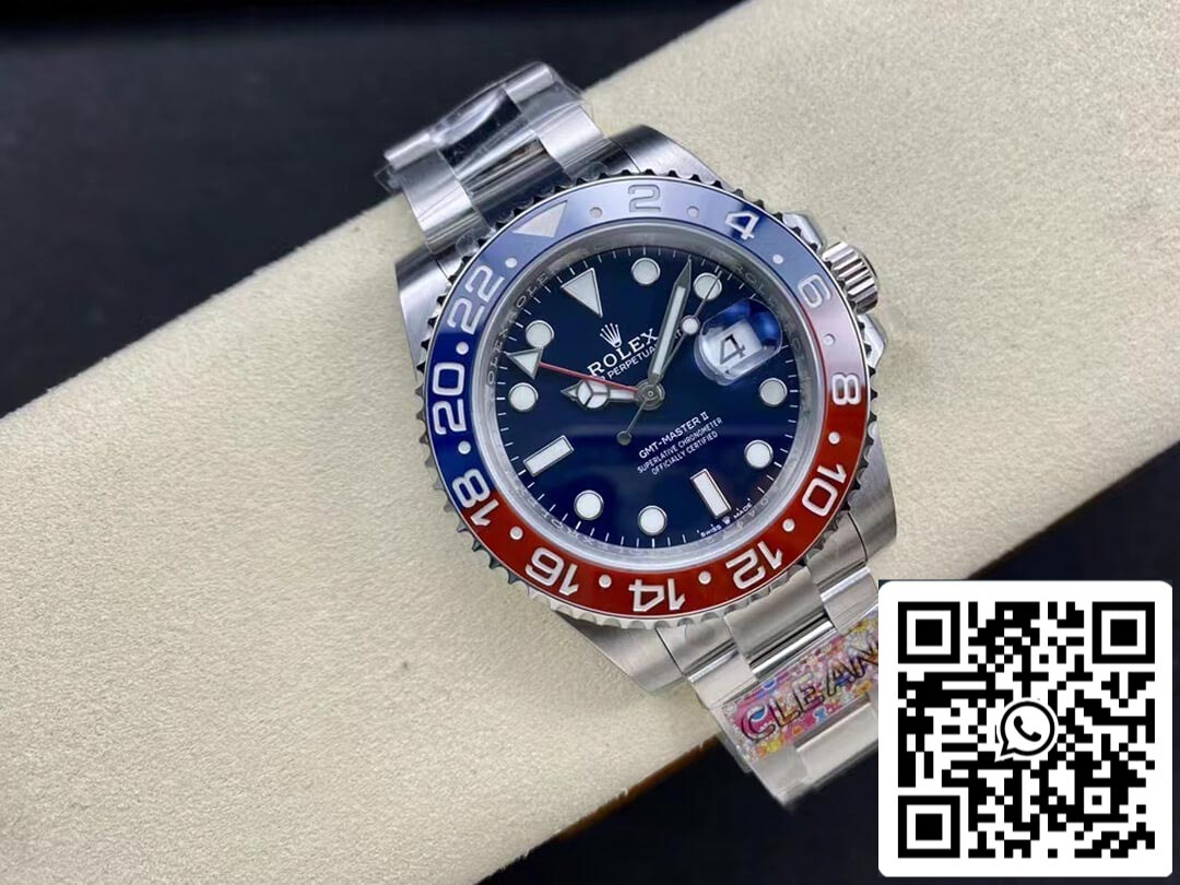 Rolex GMT Master II M126719blro-0003 1:1 Best Edition Quadrante blu fabbrica pulita