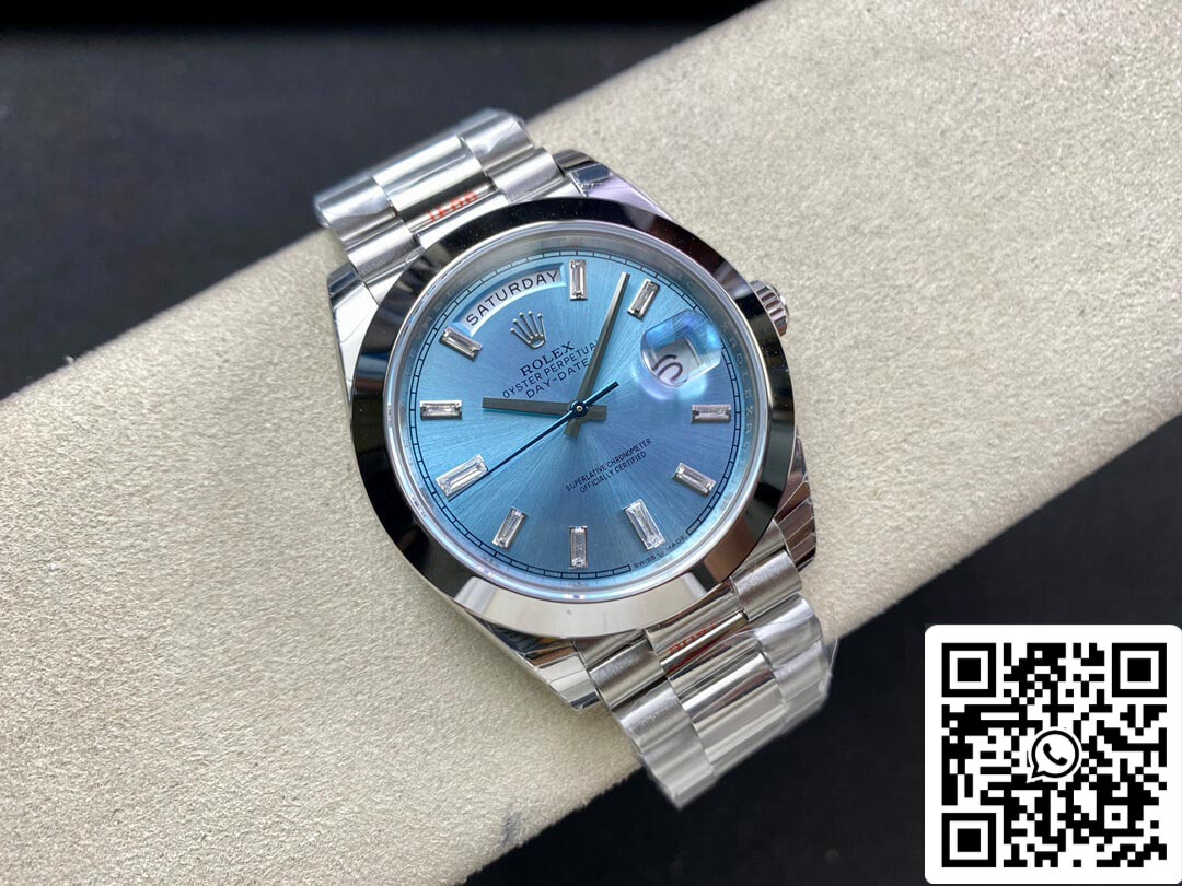 Rolex Day Date 228206 1:1 Meilleure édition EW Factory Cadran bleu glace