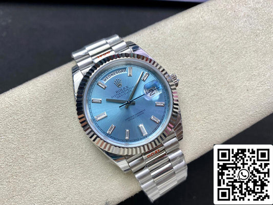 Rolex Day Date M228236-0006 1:1 Meilleure édition EW Factory Cadran bleu glace