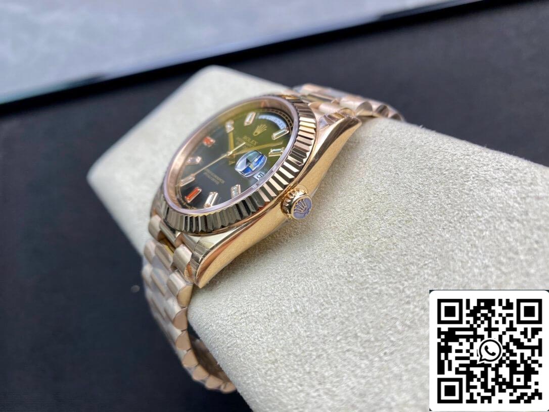 Rolex Day Date 40MM 1:1 Melhor Edição EW Factory Ouro Rosa