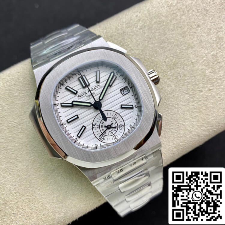 Patek Philippe Nautilus 5980/1A-019 1:1 Meilleure édition 3K Factory V2 Cadran blanc