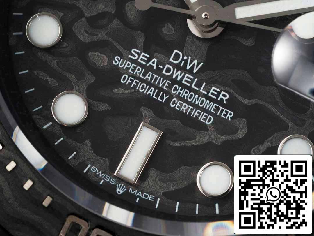 Rolex Sea-Dweller 1:1 Meilleure édition Diw Factory Bracelet noir en fibre de carbone