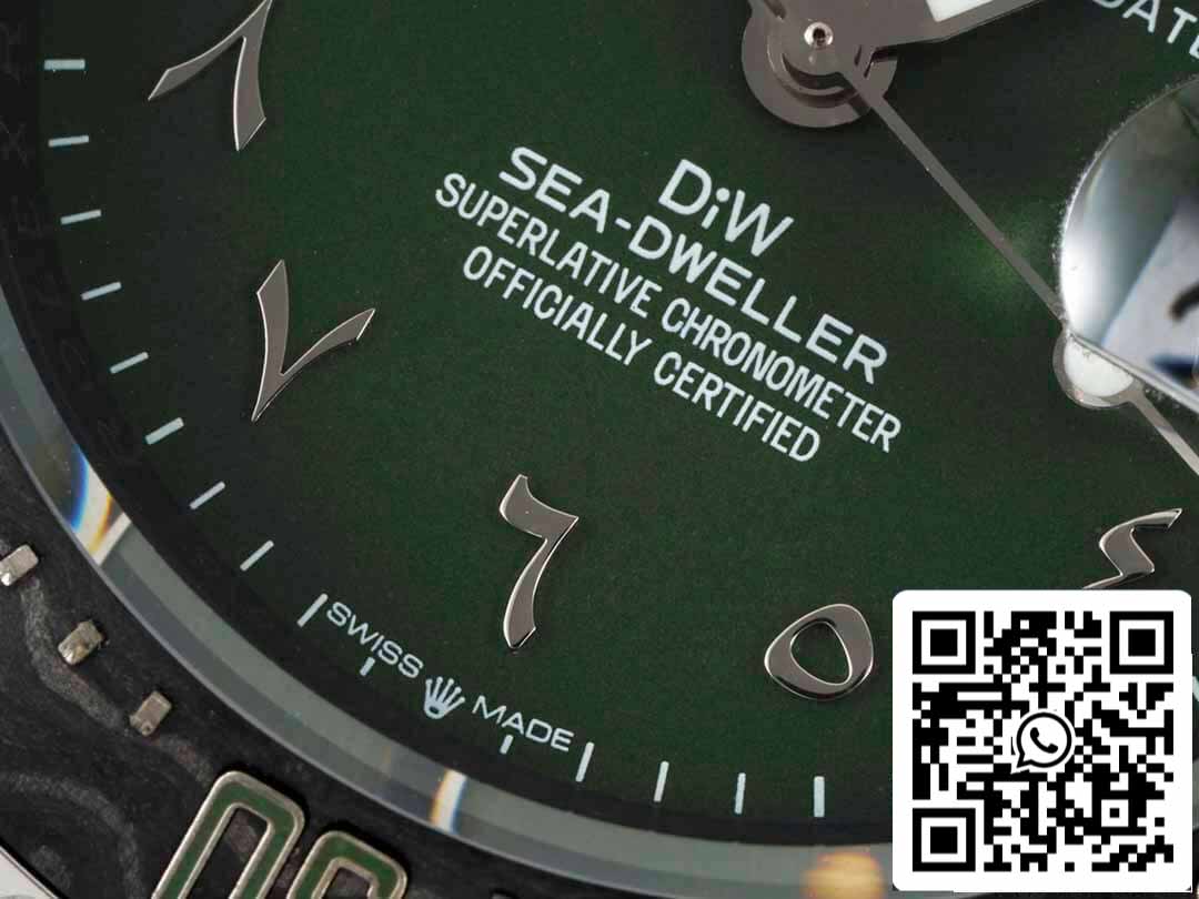 Rolex Sea-Dweller 1:1 Meilleure édition Diw Factory Cadran vert en fibre de carbone