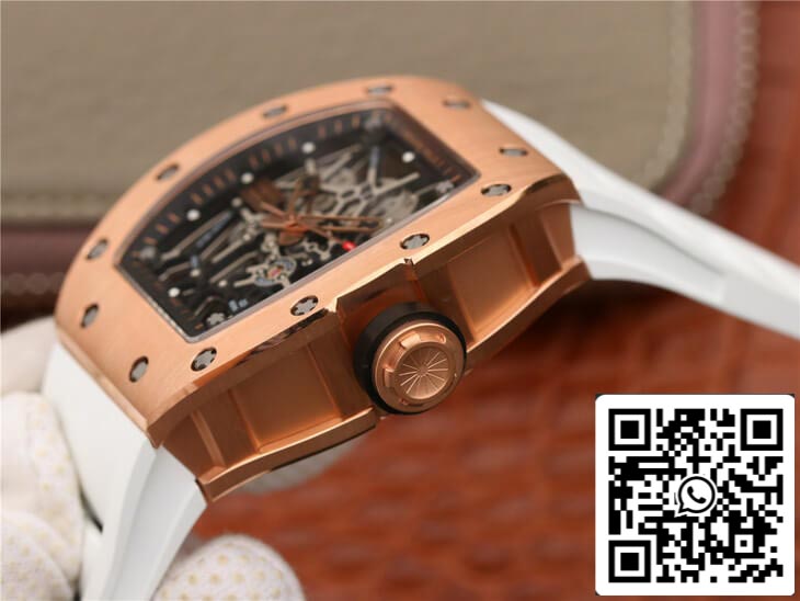 Richard Mille RM035 Americas KV Factory 1:1 Melhor Edição Pulseira Branca em Ouro Rosa