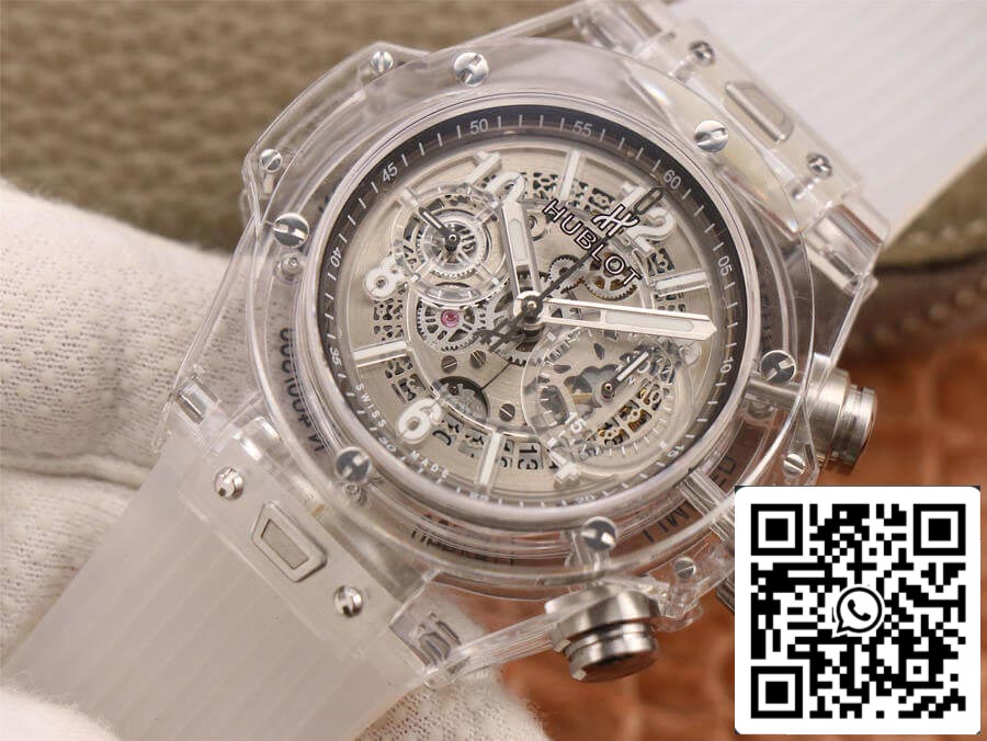 Hublot Big Bang 411.JX.4802.RT 1:1 Melhor Edição Mostrador Branco Transparente