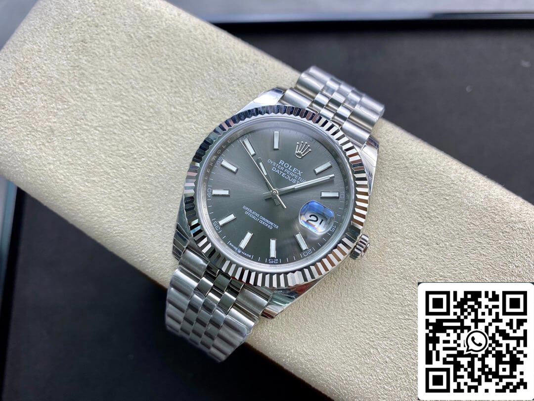 Rolex Datejust M126334-0014 1:1 Melhor Edição EW Factory Mostrador Cinza